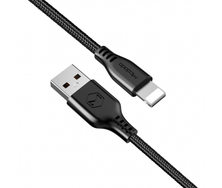 Cablu Date si Incarcare USB la Lightning McDodo Warrior CA-5150, 2.4A, 1.2 m, Negru