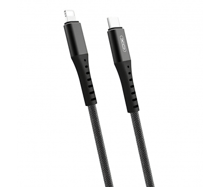 Cablu Date si Incarcare USB Type-C la Lightning XO Design NB123, PD 18W, 1 m, Negru