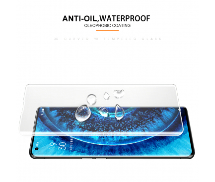 Folie Protectie Ecran BLUE Shield pentru Xiaomi Mi 10 5G, Sticla securizata, Full Face, Full Glue, 3D, UV