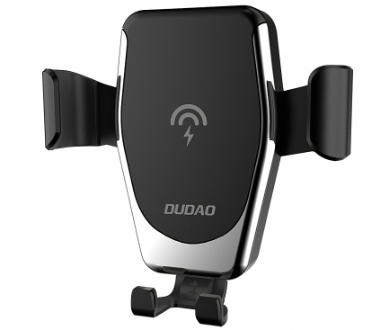 Incarcator Auto Wireless Dudao Gravity Air Vent F3Plus, Fast Charge, 10W, Negru, Blister 