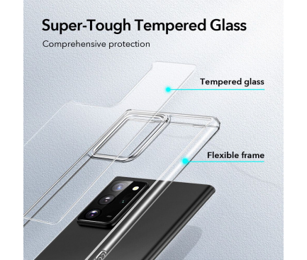 Husa TPU ESR Ice Shield, cu spate din sticla pentru Samsung Galaxy Note 20 N980 / Samsung Galaxy Note 20 5G N981, Transparenta