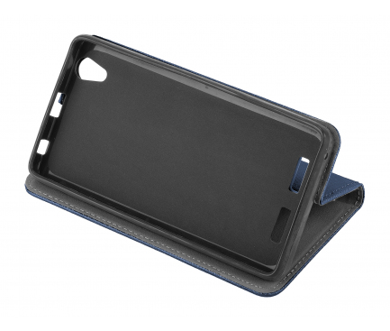 Husa Piele OEM Smart Magnet pentru Samsung Galaxy M21, Bleumarin