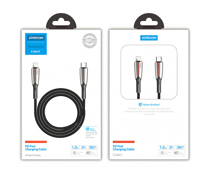 Cablu Date si Incarcare USB Type-C la USB Type-C Joyroom S-M417 Roma Series, 60W, 1.2 m, Negru