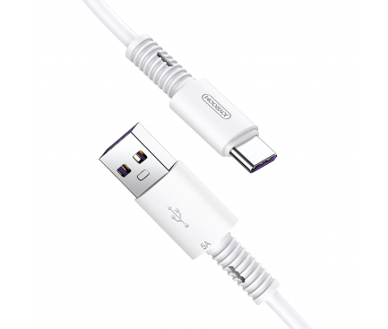 Cablu Date si Incarcare USB la USB Type-C Joyroom S-M406 Rebar, 5A, 1 m, Alb