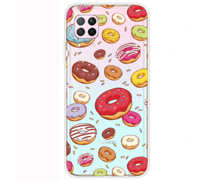 Husa TPU OEM Antisoc pentru Huawei P40 lite, Donuts, Multicolor, Bulk 