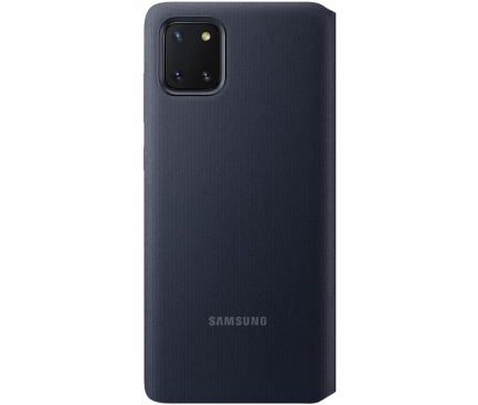Husa TPU Samsung Galaxy Note 10 Lite N770, S View Wallet, Neagra, Blister EF-EN770PBEGEU