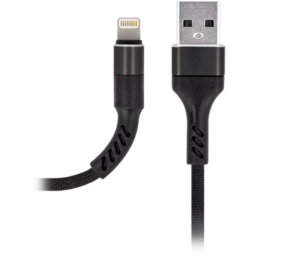 Cablu Date si Incarcare USB la Lightning MaXlife MXUC-01, 1 m, Negru