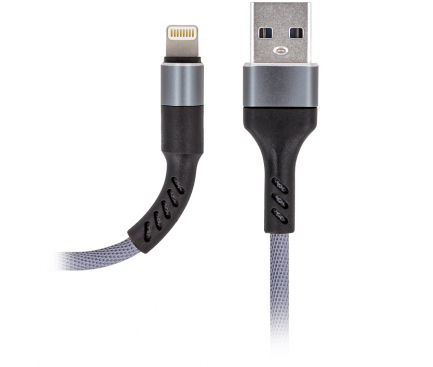 Cablu Date si Incarcare USB la Lightning MaXlife MXUC-01, 1 m, Gri, Blister 