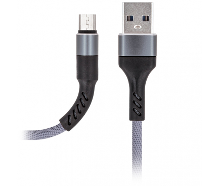 Cablu Date si Incarcare USB la MicroUSB MaXlife MXUC-01, 1 m, Gri