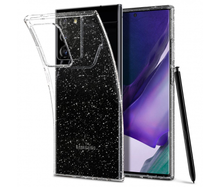 Husa TPU Spigen Liquid Crystal Glitter pentru Samsung Galaxy Note 20 Ultra N985 / Samsung Galaxy Note 20 Ultra 5G N986, Transparenta ACS01390