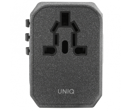 Incarcator Retea UNIQ VoyagePD, 33W, 3A, 2 x USB-A - 1 x USB-C, Gri