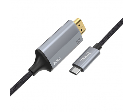 Adaptor Audio si Video HDMI la USB Type-C HOCO UA13, 1.8 m, Gri