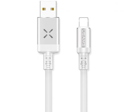 Cablu Date si Incarcare USB la MicroUSB Usams U16 Volume Control Led, 2A, 1 m, Alb SJ288USB02