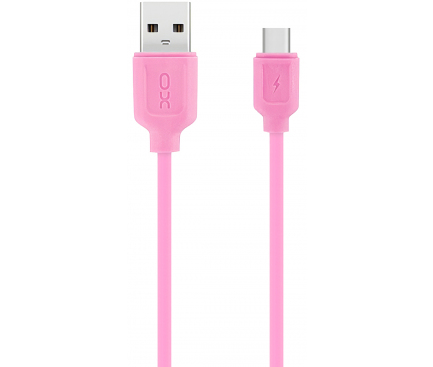 Cablu Date si Incarcare USB la USB Type-C XO Design NB36, 2.1A, 1 m, Roz, Blister 