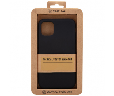Husa TPU Tactical Velvet Smoothie pentru Apple iPhone 11, Asphalt, Neagra