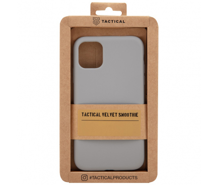 Husa TPU Tactical Velvet Smoothie pentru Apple iPhone 11, Foggy, Gri, Blister 
