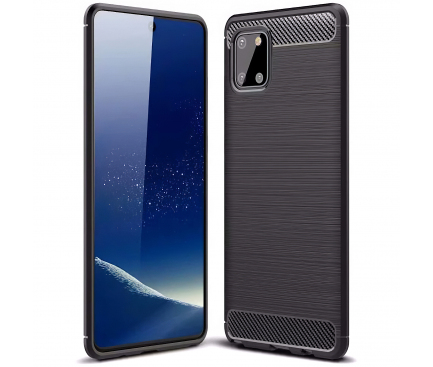 Husa TPU OEM Carbon pentru Samsung Galaxy Note 10 Lite N770, Neagra