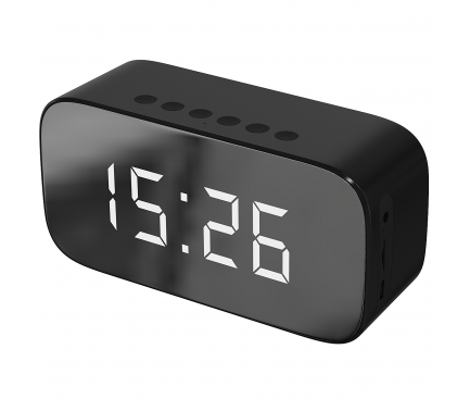 Boxa Bluetooth Setty Mirror, GB-200, cu Alarma ceas, Neagra