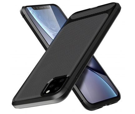 Husa TPU OEM Carbon Protect pentru Samsung Galaxy A41, Neagra