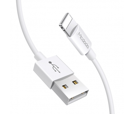 Cablu Date si Incarcare USB la Lightning McDodo CA-6020, 1 m, 2A, Alb
