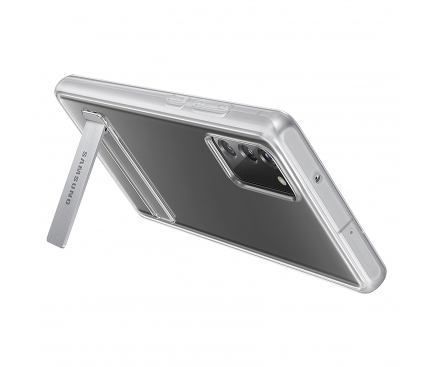 Husa Samsung Galaxy Note 20 N980 / Samsung Galaxy Note 20 5G N981, Standing Cover, Transparenta EF-JN980CTEGEU
