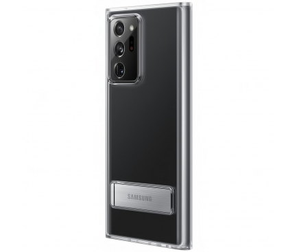 Husa Plastic Samsung Galaxy Note 20 Ultra N985 / Samsung Galaxy Note 20 Ultra 5G N986, Standing Cover, Transparenta EF-JN985CTEGEU