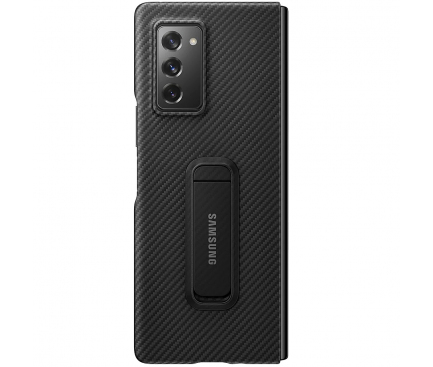 Husa Fibra Aramida Samsung Galaxy Fold 2 F916, Standing Cover, Neagra EF-XF916SBEGEU