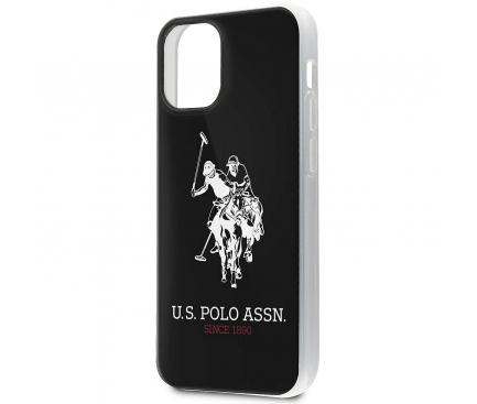 Husa pentru Apple iPhone 12 mini, U.S. Polo, Shiny Big Logo, Neagra USHCP12STPUHRBK