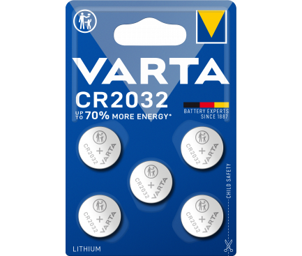 Baterie Varta, CR2032, Set 5 bucati