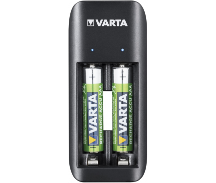 Incarcator Baterii Varta, Cu 2 x Baterie AAA (800 mAh), Negru
