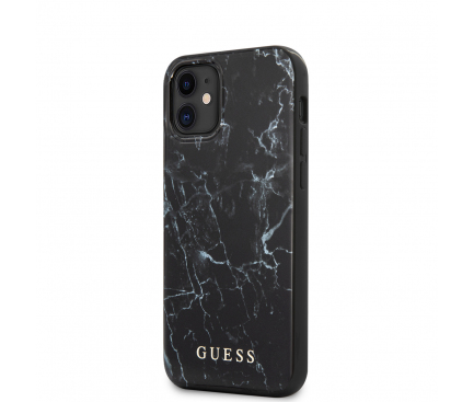 Husa TPU Guess Marble pentru Apple iPhone 12 mini, Neagra GUHCP12SPCUMABK