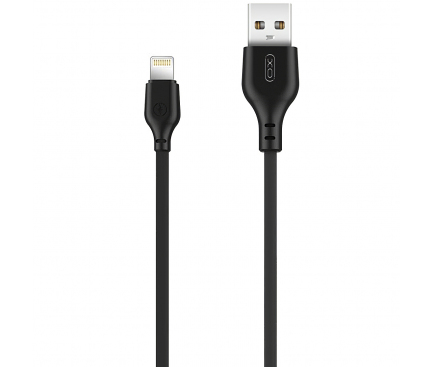 Cablu Date si Incarcare USB la Lightning XO Design NB103, 2 m, 2.1A, Negru, Blister 