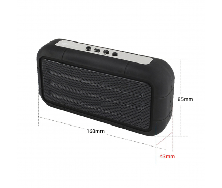 Boxa Bluetooth Kisonli S3, USB, SD, FM, Neagra