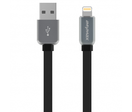 Cablu Date si Incarcare USB la Lightning iMyMax DC - 006, 1 m, Led, Negru Gri