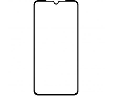 Folie Protectie Ecran OEM pentru Xiaomi Redmi Note 9S, Sticla securizata, Full Face, Full Glue, 9D, Neagra