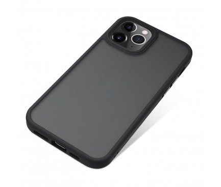 Husa TPU Nevox pentru Apple iPhone 12 Pro Max, StyleShell Invisio, Neagra Transparenta