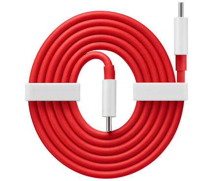 Cablu Date si Incarcare USB-C - USB-C OnePlus Warp Charge 65, 65W, 1m, Rosu 5481100047