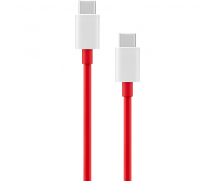Cablu Date si Incarcare USB Type-C la USB Type-C OnePlus Warp Charge 65, 1.5 m, Rosu 5481100048