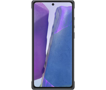 Husa Plastic - TPU Samsung Galaxy Note 20 N980 / Samsung Galaxy Note 20 5G N981, Standing Cover, Argintie, Resigilat EF-RN980CS
