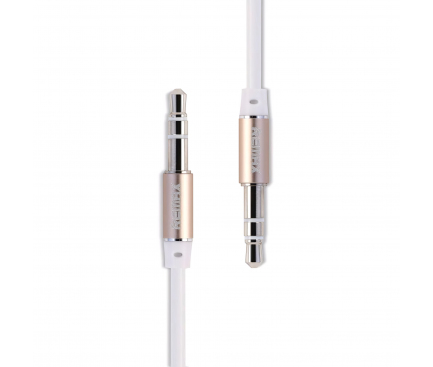 Cablu Audio 3.5 mm la 3.5 mm Remax L200, TRS - TRS, 2 m, Alb