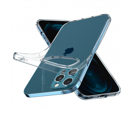 Husa TPU Spigen Liquid Crystal pentru Apple iPhone 12 / Apple iPhone 12 Pro, Transparenta ACS01697