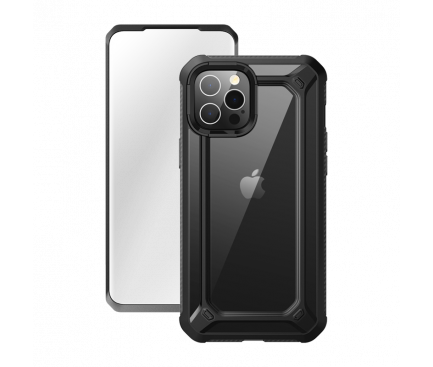 Husa Plastic - TPU Supcase EXO pentru Apple iPhone 12 / Apple iPhone 12 Pro, Neagra