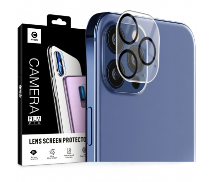 Folie Protectie Camera spate Mocolo pentru Apple iPhone 12 Pro, Sticla securizata, 9H, 2.5D
