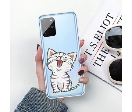 Husa TPU OEM Laughing Cat pentru Samsung Galaxy S10 Lite G770, Multicolor