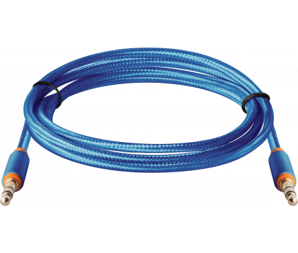 Cablu Audio 3.5 mm la 3.5 mm Defender JACK01-03, TRS - TRS, 1.2 m, Albastru