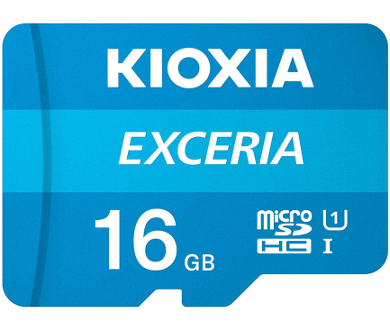 Card Memorie MicroSDHC KIOXIA Exceria, cu Adaptor, 16Gb, Clasa 10 / UHS-1 U1, Blister _PRB_DBL_302540