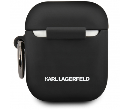Husa Protectie Casti Karl Lagerfeld Choupette pentru Apple AirPods Gen 1 / Apple AirPods Gen 2, Neagra KLACA2SILCHBK 