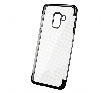 Husa pentru Samsung Galaxy A41 A415, OEM, Electro Black, Transparenta