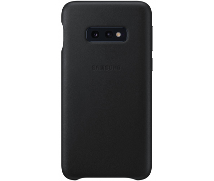 Husa Piele Samsung Galaxy S10e G970, Leather Cover, Neagra, Resigilat EF-VG970LB