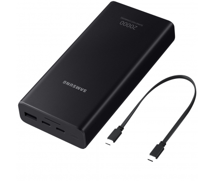 Baterie Externa Samsung EB-P5300, 20000mAh, 25W, QC + PD, 1 x USB-A - 2 x USB-C, Gri EB-P5300XJEGEU